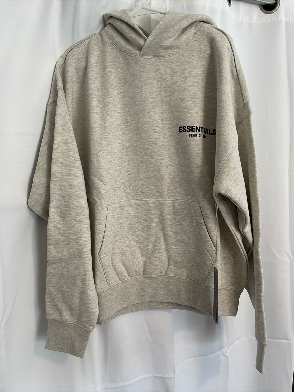 NWT Fear of God Essentials Hoodie in Light Oatmeal Grey